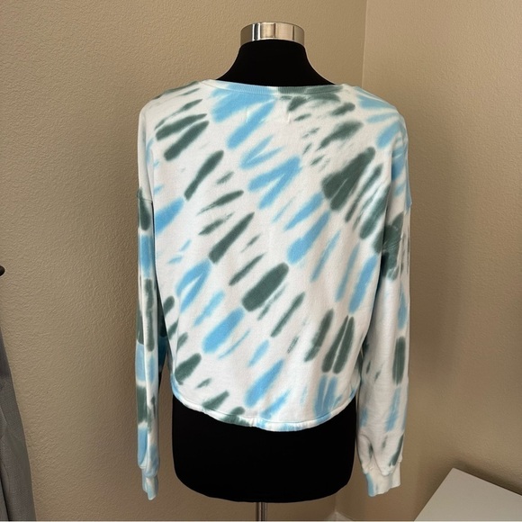 Lucky Brand Lounge-worthy Tie Dye Crop Sweatshirt Pullover - Picture 9 of 10